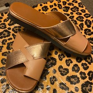 Rose Gold Women Sandals Size 8